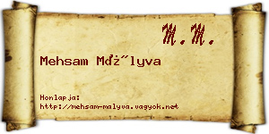 Mehsam Mályva névjegykártya